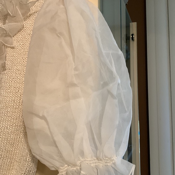 Vintage Sheila Raymond Woman’s Puffed Sleeve Short Sweater,size M - Picture 4 of 10